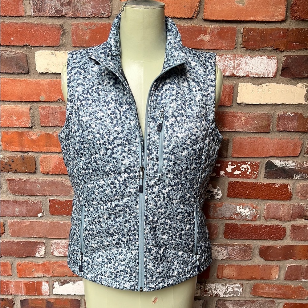 Orvis Floral Print Puffer Vest size Small